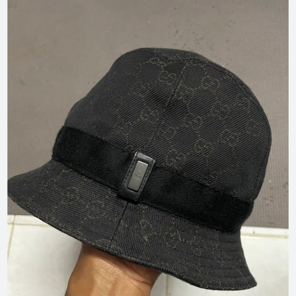 GUCCI GG Monogram Bucket Hat M Black UNISEX - Picture 9 of 9